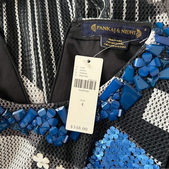 NWT Anthropologie Pankaj & Nidhi Cato Embellished Midi Dress, size 4 - Picture 4 of 7
